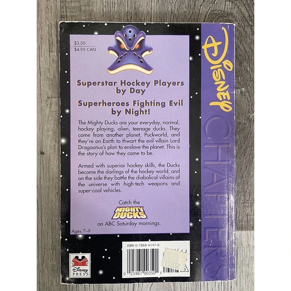 Disney Press 1997 Book The Mighty Ducks The First Face-Off Unused Tattoo Sheet - Picture 3 of 6